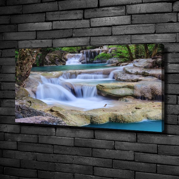 Quadro su tela Cascata nella foresta