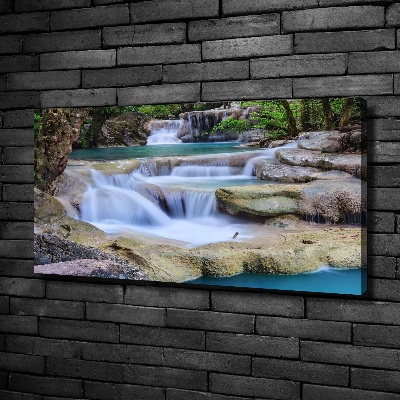 Quadro su tela Cascata nella foresta