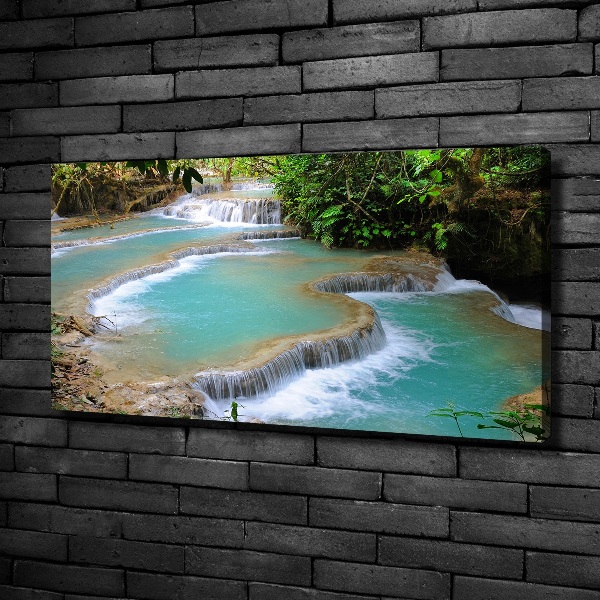 Quadro su tela Cascata nella foresta