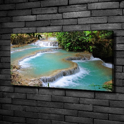 Quadro su tela Cascata nella foresta