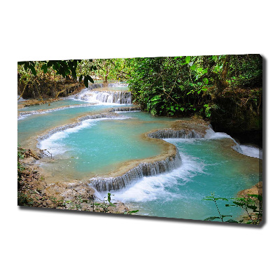Quadro su tela Cascata nella foresta