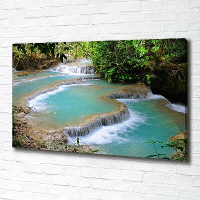 Quadro su tela Cascata nella foresta