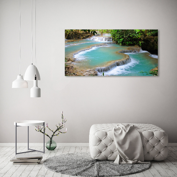 Quadro su tela Cascata nella foresta