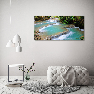 Quadro su tela Cascata nella foresta