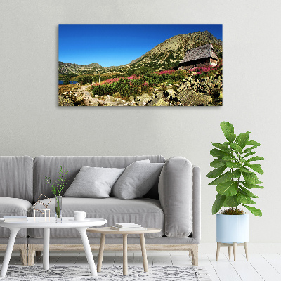 Quadro stampa su tela Capanna del pastore nella valle