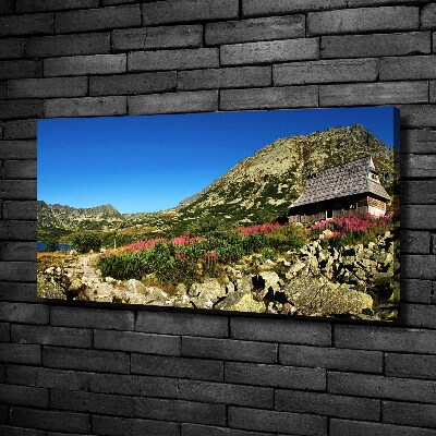 Quadro stampa su tela Capanna del pastore nella valle