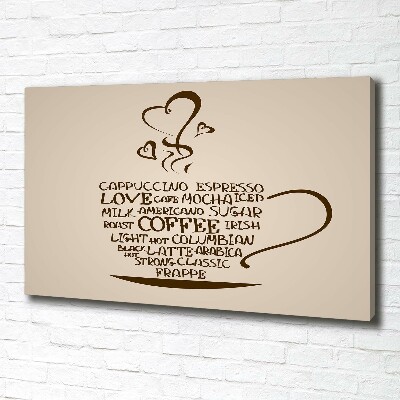 Quadro stampa su tela Una tazza di caffè