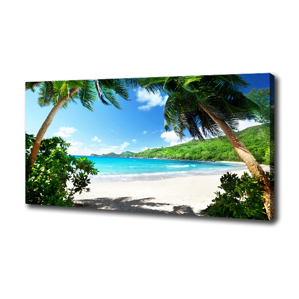 Quadro su tela Spiaggia delle Seychelles