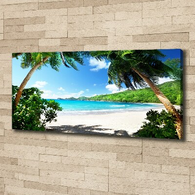Quadro su tela Spiaggia delle Seychelles