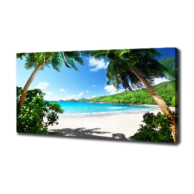Quadro su tela Spiaggia delle Seychelles