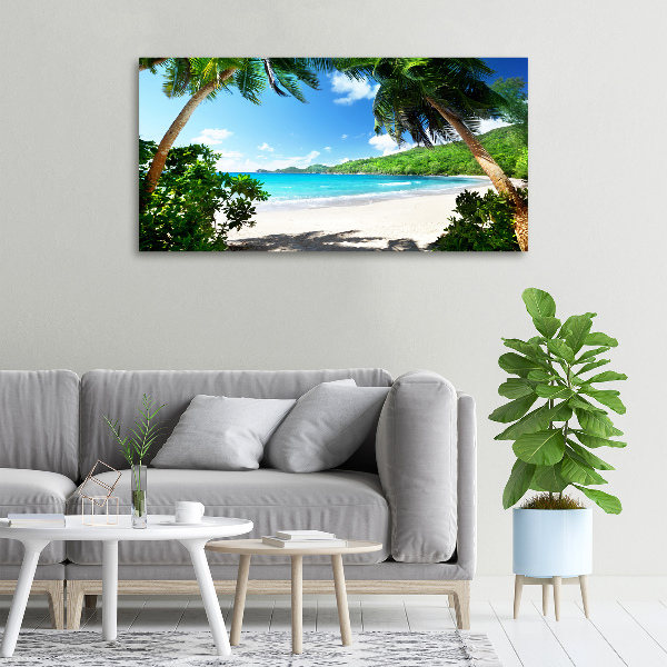 Quadro su tela Spiaggia delle Seychelles