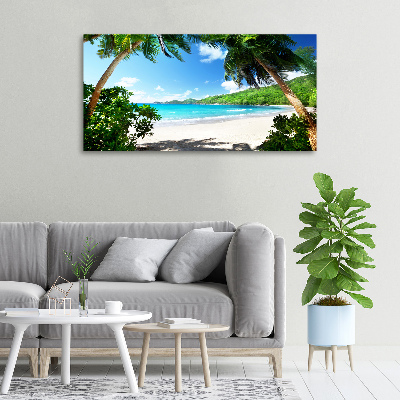 Quadro su tela Spiaggia delle Seychelles