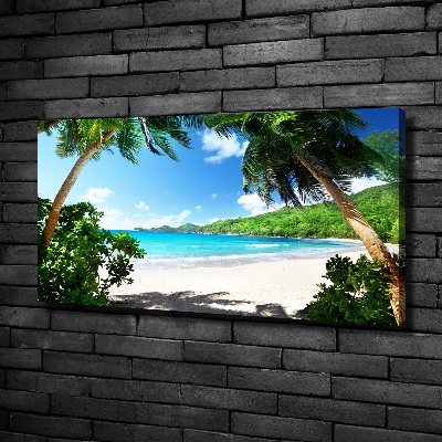 Quadro su tela Spiaggia delle Seychelles