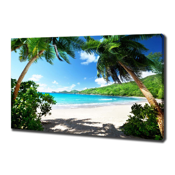 Quadro su tela Spiaggia delle Seychelles