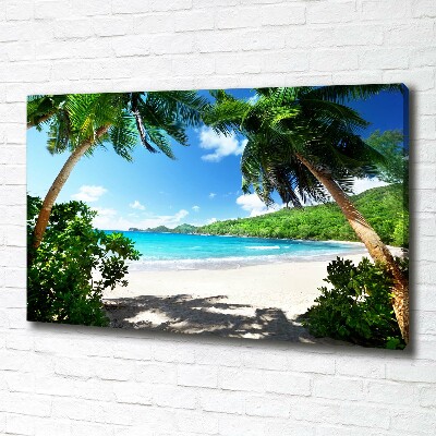 Quadro su tela Spiaggia delle Seychelles