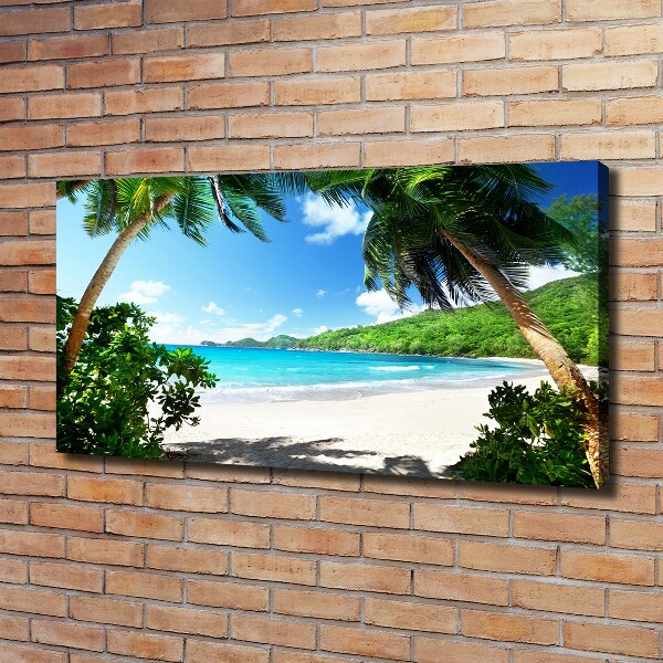 Quadro su tela Spiaggia delle Seychelles