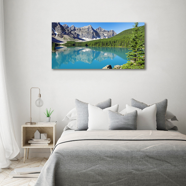 Foto quadro su tela Lago tra le montagne