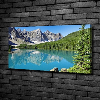 Foto quadro su tela Lago tra le montagne