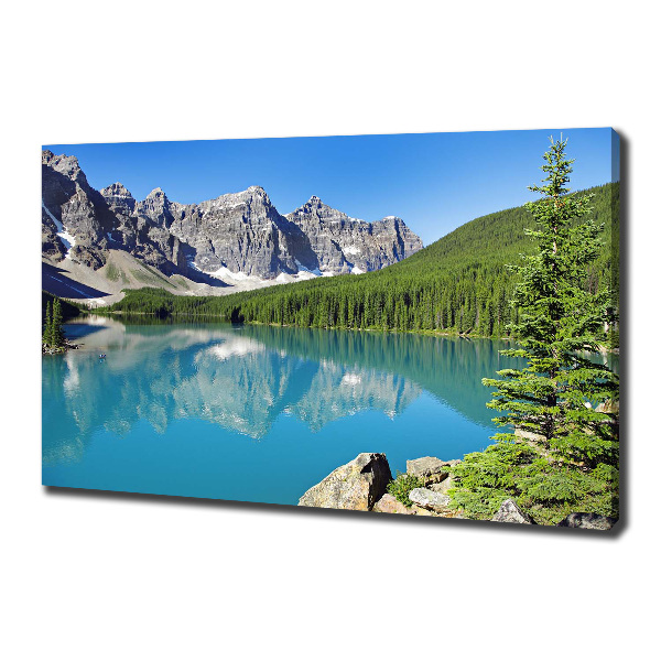 Foto quadro su tela Lago tra le montagne
