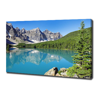 Foto quadro su tela Lago tra le montagne