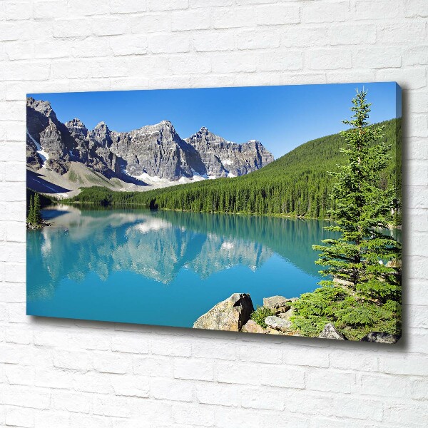 Foto quadro su tela Lago tra le montagne