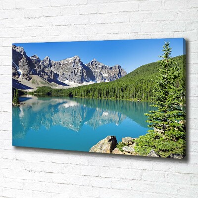 Foto quadro su tela Lago tra le montagne