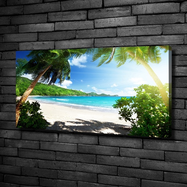 Quadro stampa su tela Spiaggia delle Seychelles