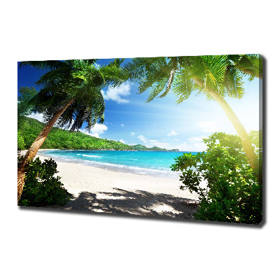 Quadro stampa su tela Spiaggia delle Seychelles