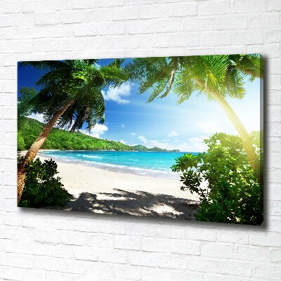 Quadro stampa su tela Spiaggia delle Seychelles