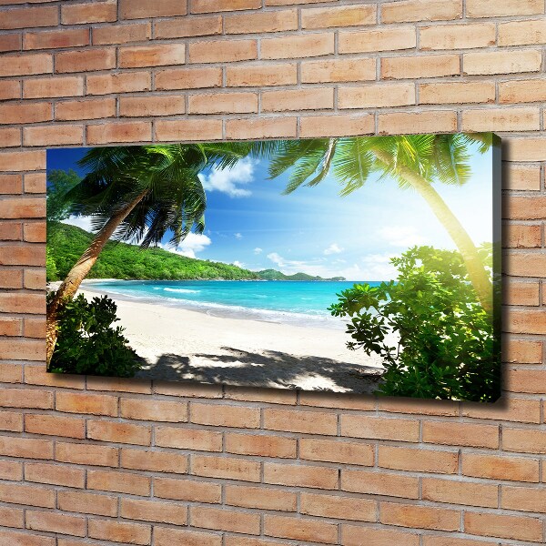 Quadro stampa su tela Spiaggia delle Seychelles