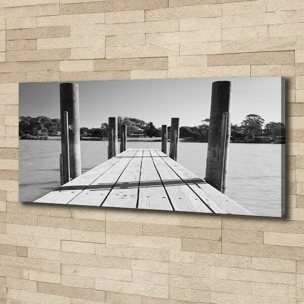 Quadro su tela Molo in legno