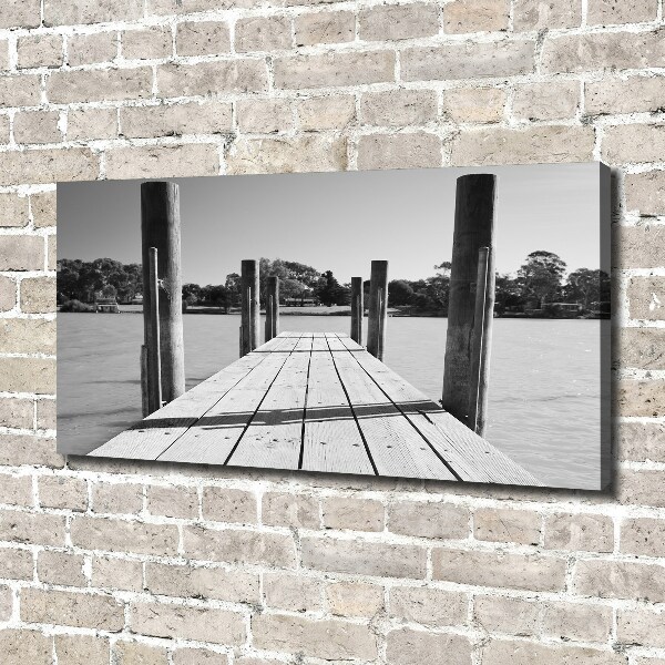 Quadro su tela Molo in legno
