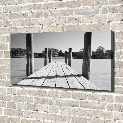 Quadro su tela Molo in legno