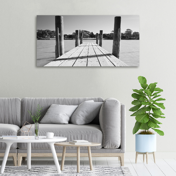 Quadro su tela Molo in legno