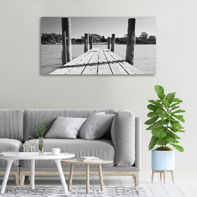 Quadro su tela Molo in legno