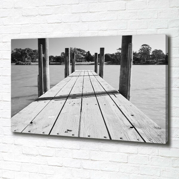 Quadro su tela Molo in legno