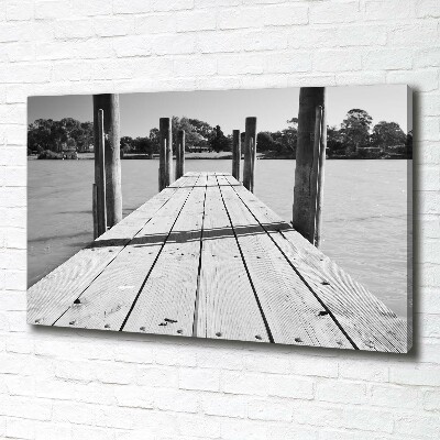 Quadro su tela Molo in legno