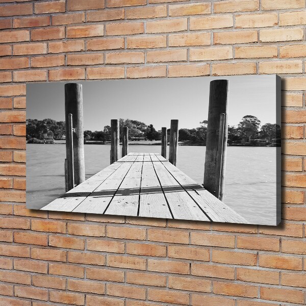 Quadro su tela Molo in legno