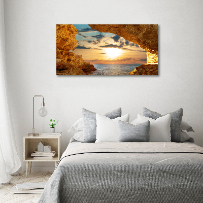 Quadro su tela Grotta in riva al mare