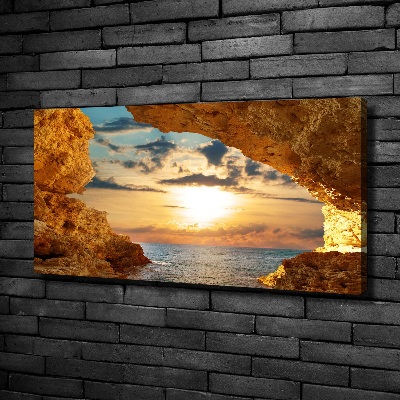 Quadro su tela Grotta in riva al mare