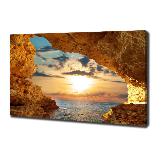 Quadro su tela Grotta in riva al mare