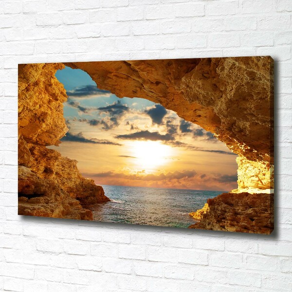 Quadro su tela Grotta in riva al mare