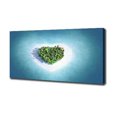 Quadro su tela Isola a forma di cuore