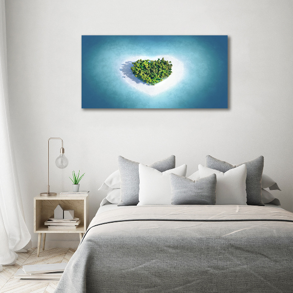 Quadro su tela Isola a forma di cuore