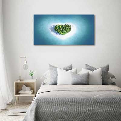 Quadro su tela Isola a forma di cuore