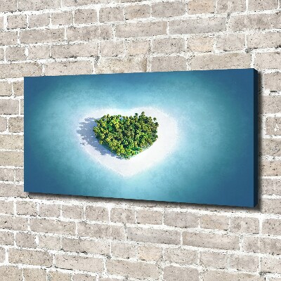 Quadro su tela Isola a forma di cuore
