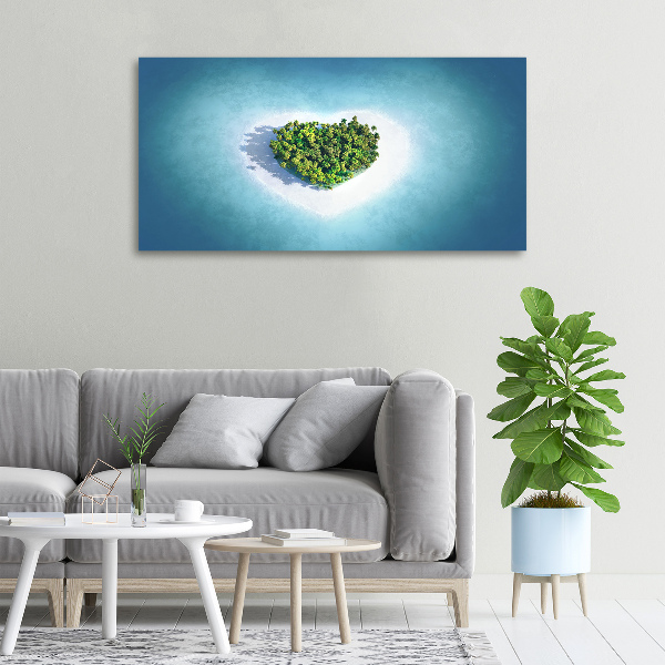 Quadro su tela Isola a forma di cuore