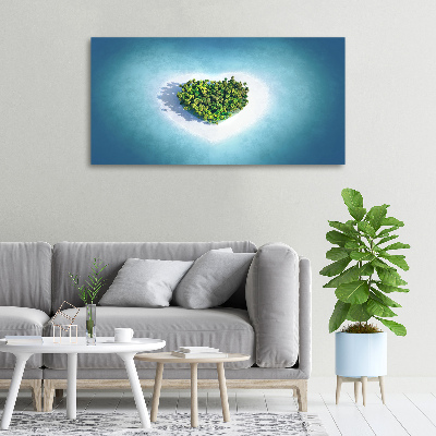 Quadro su tela Isola a forma di cuore