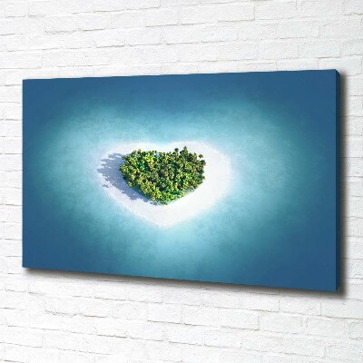 Quadro su tela Isola a forma di cuore