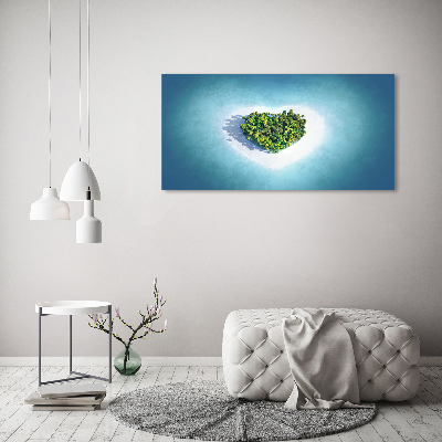 Quadro su tela Isola a forma di cuore